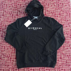 NWT Givenchy Paris Logo Print Black Hoodie XL